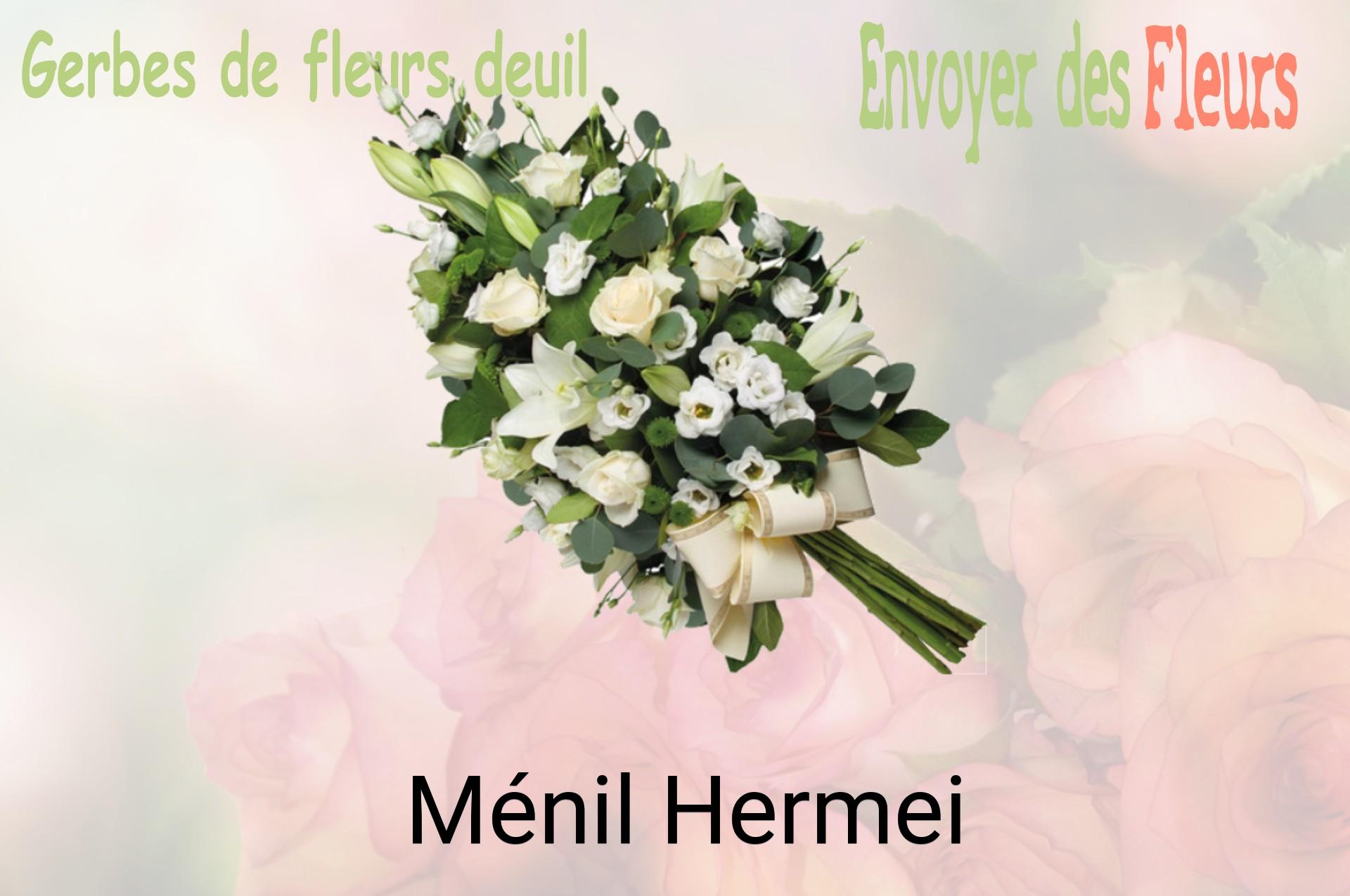 Gerbe de fleurs de deuil livrée à Ménil-Hermei